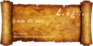 Laub Ábel névjegykártya