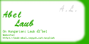 abel laub business card